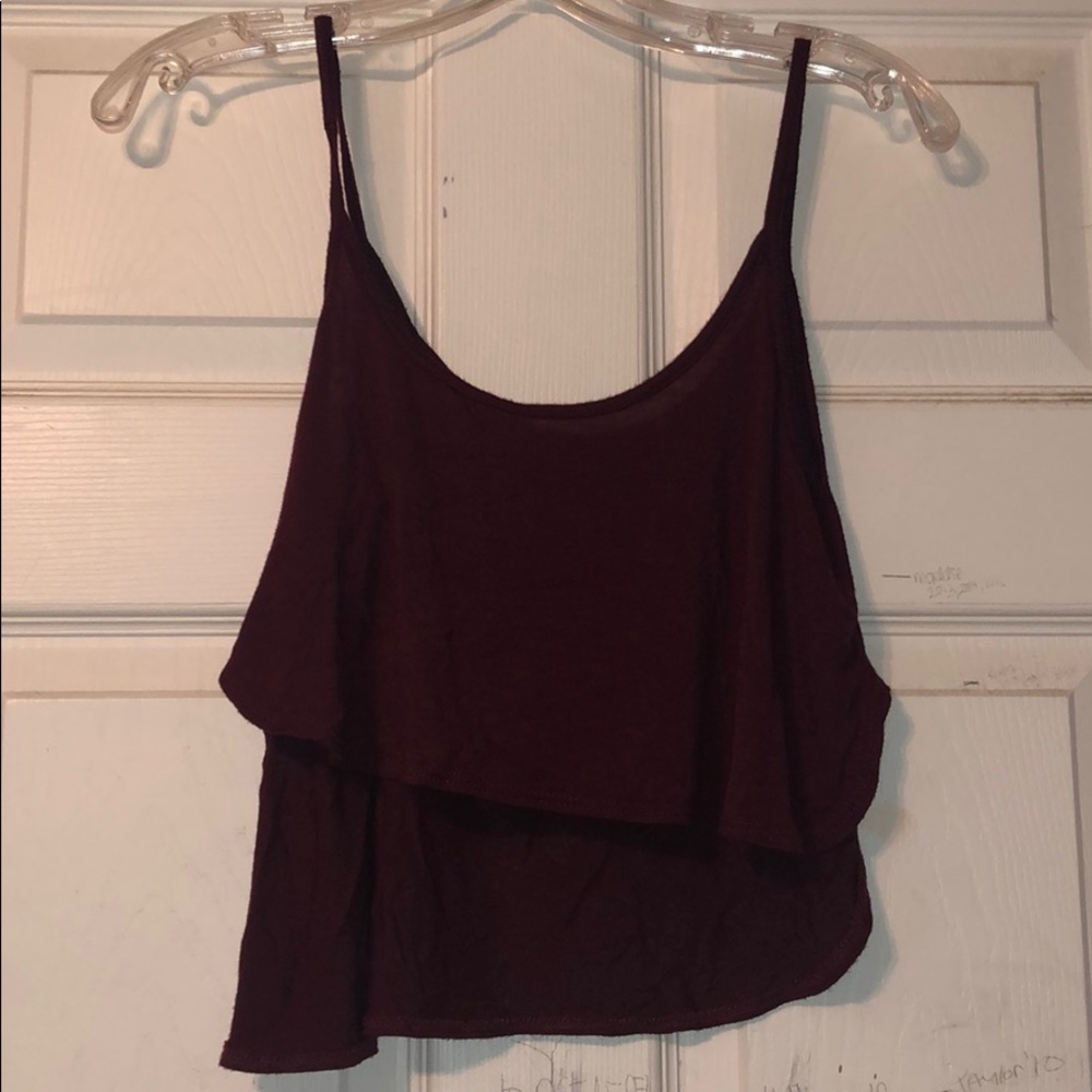 Maroon crop top